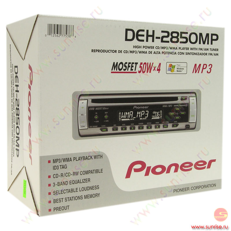 Pioneer deh 2850mp инструкция