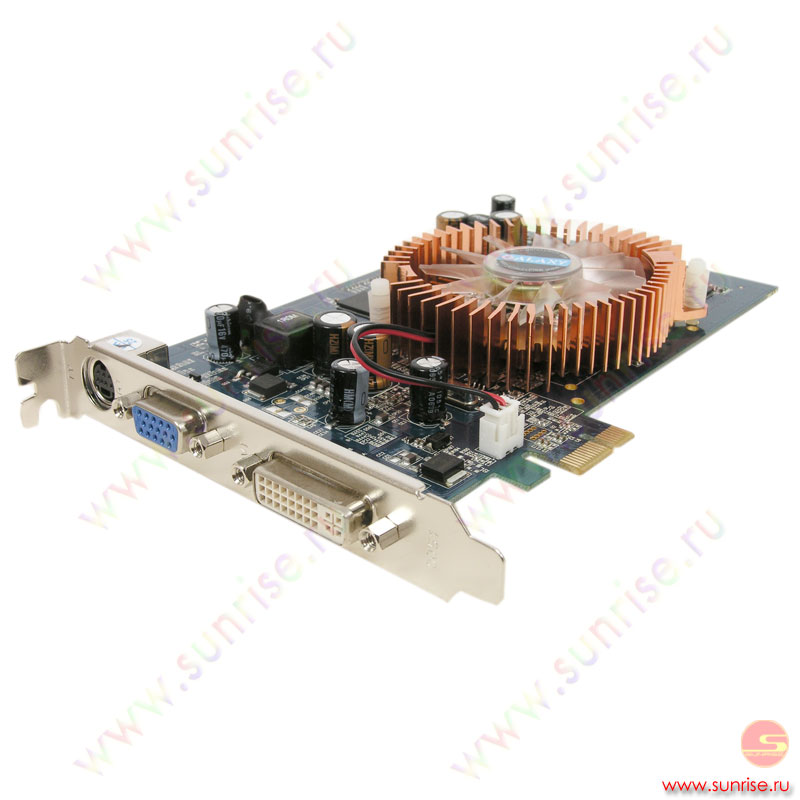 128Mb PCI-E_1x GeForce 7300GT DDR3, HDTV, DVI, Galaxy ( для upgrade плат без PCI-E 16x), retail